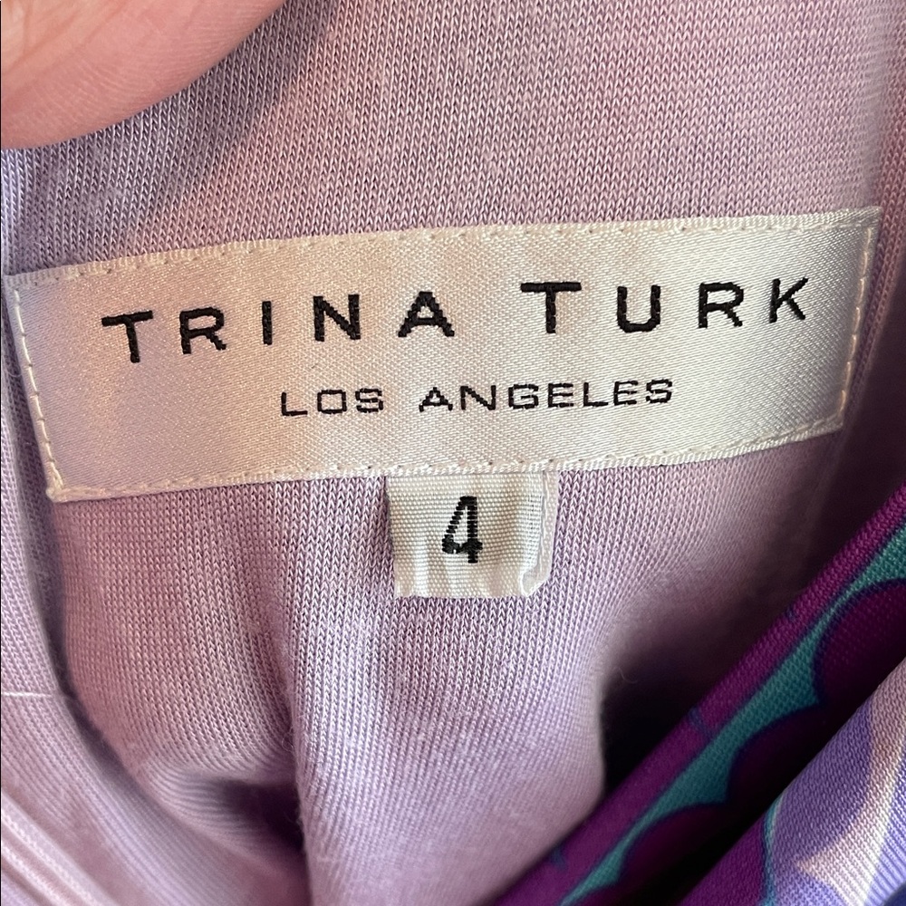Trina Turk Silk Purple, Teal & Purple Mini Dress - Picture 2 of 7